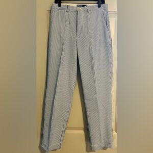 Polo Ralph Lauren Men’s Blue Seersucker pants. Sz: 32”/30”